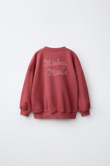 DŽEMPERIS SU „MICKEY MOUSE © DISNEY“ SIUVINĖJIMAIS – Burgundy – „Zara“