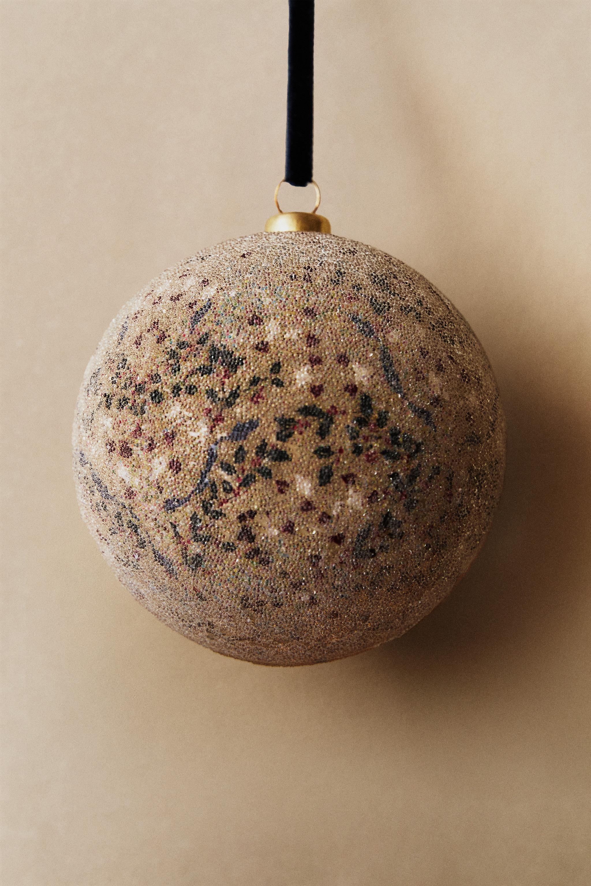 GLASS LEAF CHRISTMAS TREE DECORATION