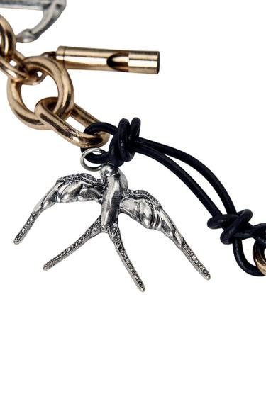 MULTI-POSITION COMBINED KEYRING WITH CHARMS KATE MOSS X ZARA - Gold / Silver by Zara
