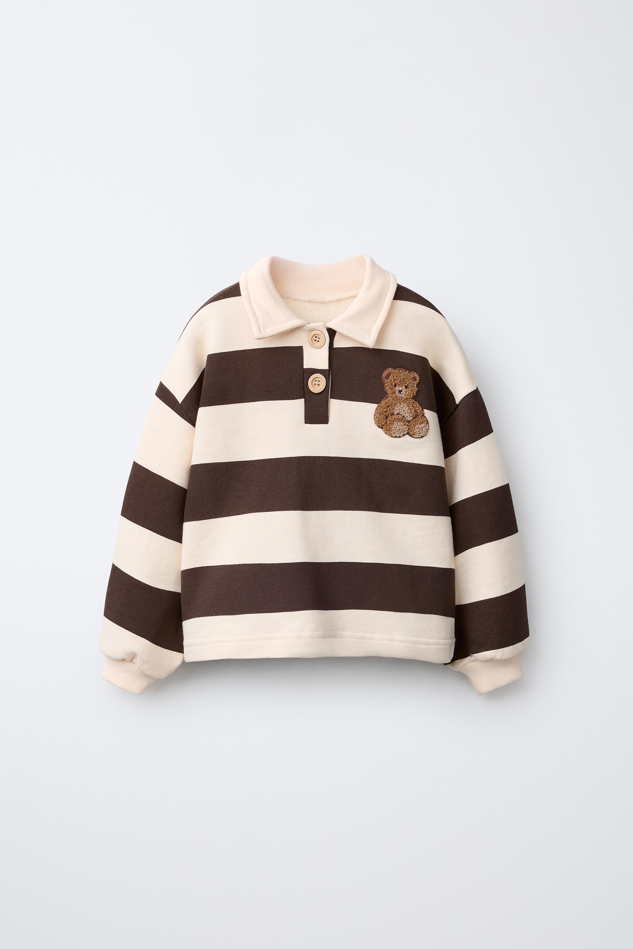 STRIPED POLO SWEATSHIRT
