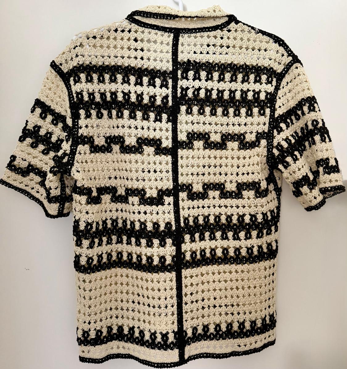 CONTRAST CROCHET SHIRT - Image 2
