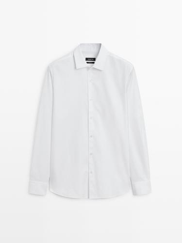 Zara Regular fit twill shirt - White