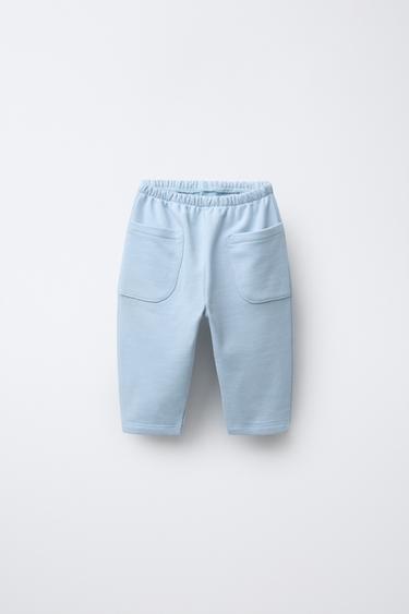 PANTALÓN FELPA BAGGY ETIQUETA - Azul claro de Zara