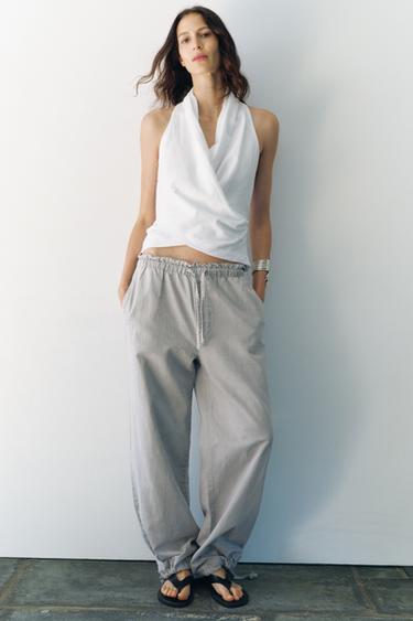 MATALAVYÖTÄRÖISET VÄLJÄT FARKUT ZW COLLECTION - Light grey Zaralta
