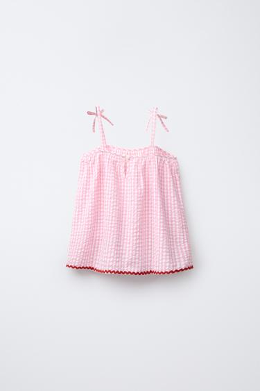 3-6 YEARS/ GINGHAM CHECK PYJAMAS - Pink by Zara - Image 2