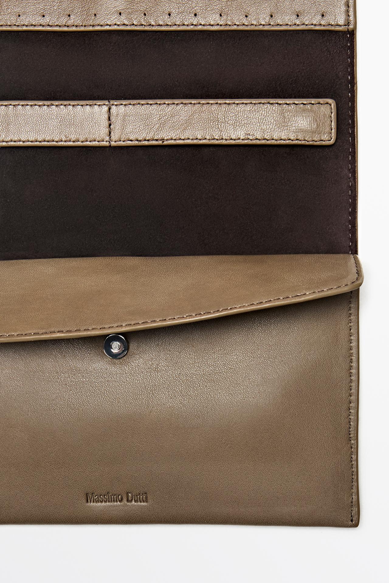 Nappa leather jewelry case — Black gold