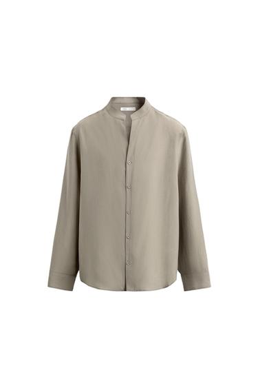 CAMISA FLUIDA CUELLO TIRA - Piedra de Zara