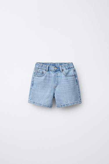 BAGGY DENIM BERMUDA SHORTS - Mid-blue by Zara - Image 0