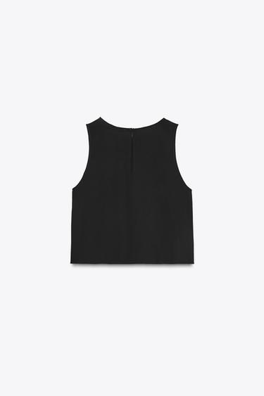 TOP PLIS NERVURÉS FOURNITURE - Noir de Zara - Image 7