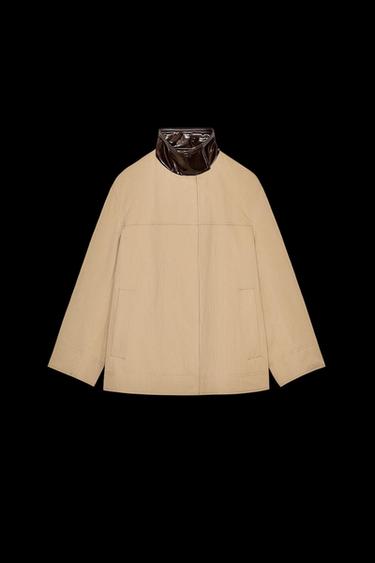 JACKE MIT KONTRASTKRAGEN – ZW COLLECTION - Cremefarben von Zara - Bild 0