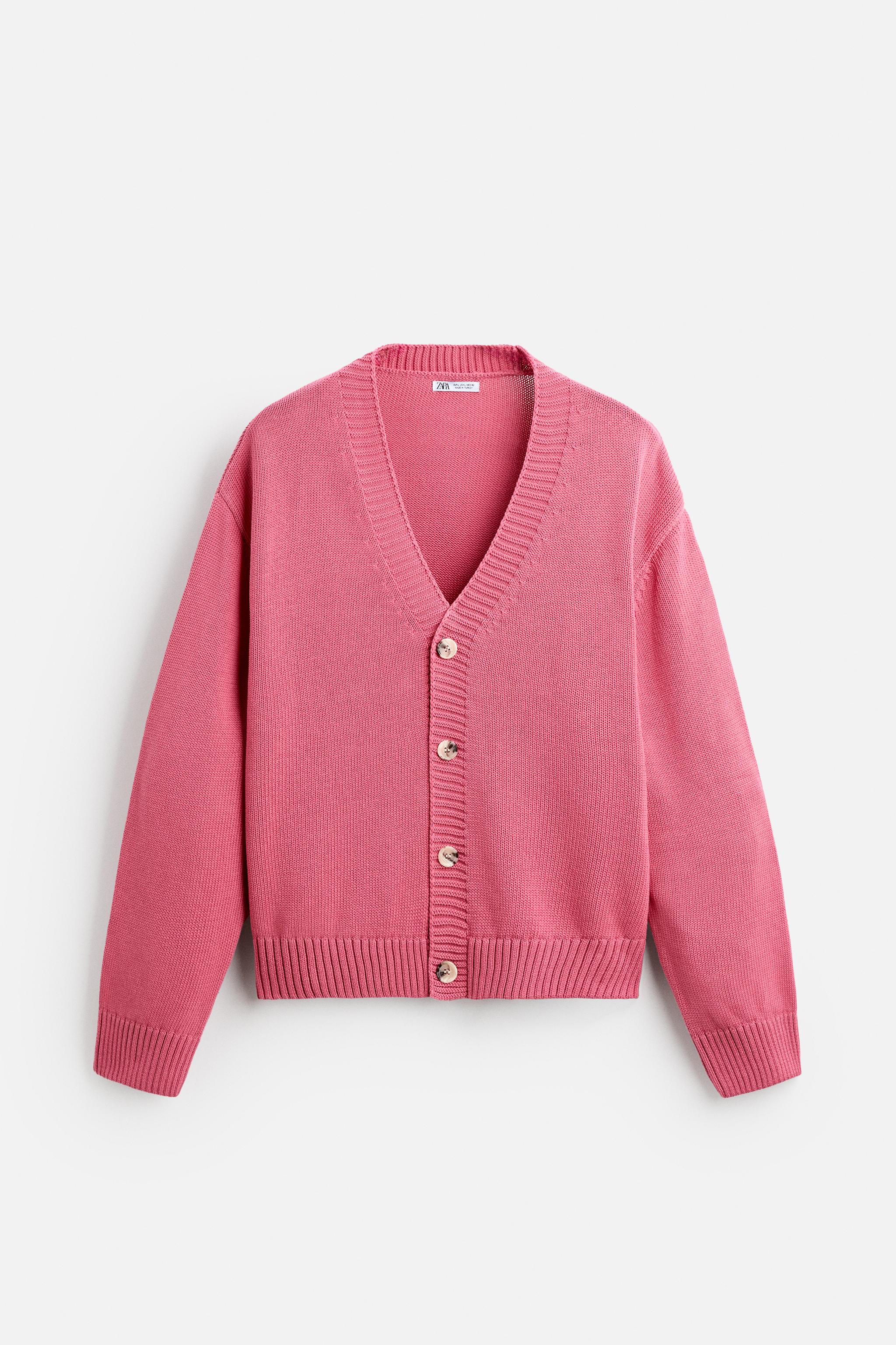 TEXTURED COTTON CARDIGAN Ecru ZARA United States