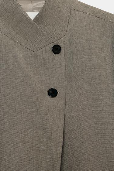 HIGH NECK BLAZER ZW COLLECTION - Stone by Zara - Image 8