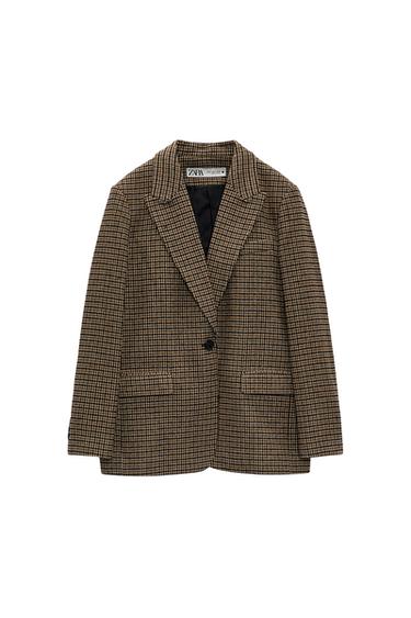 WOOL BLEND BLAZER WITH ELBOW PATCHES