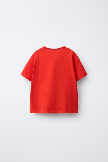 تيشرت سادة - أحمر الخاص بـ Zara