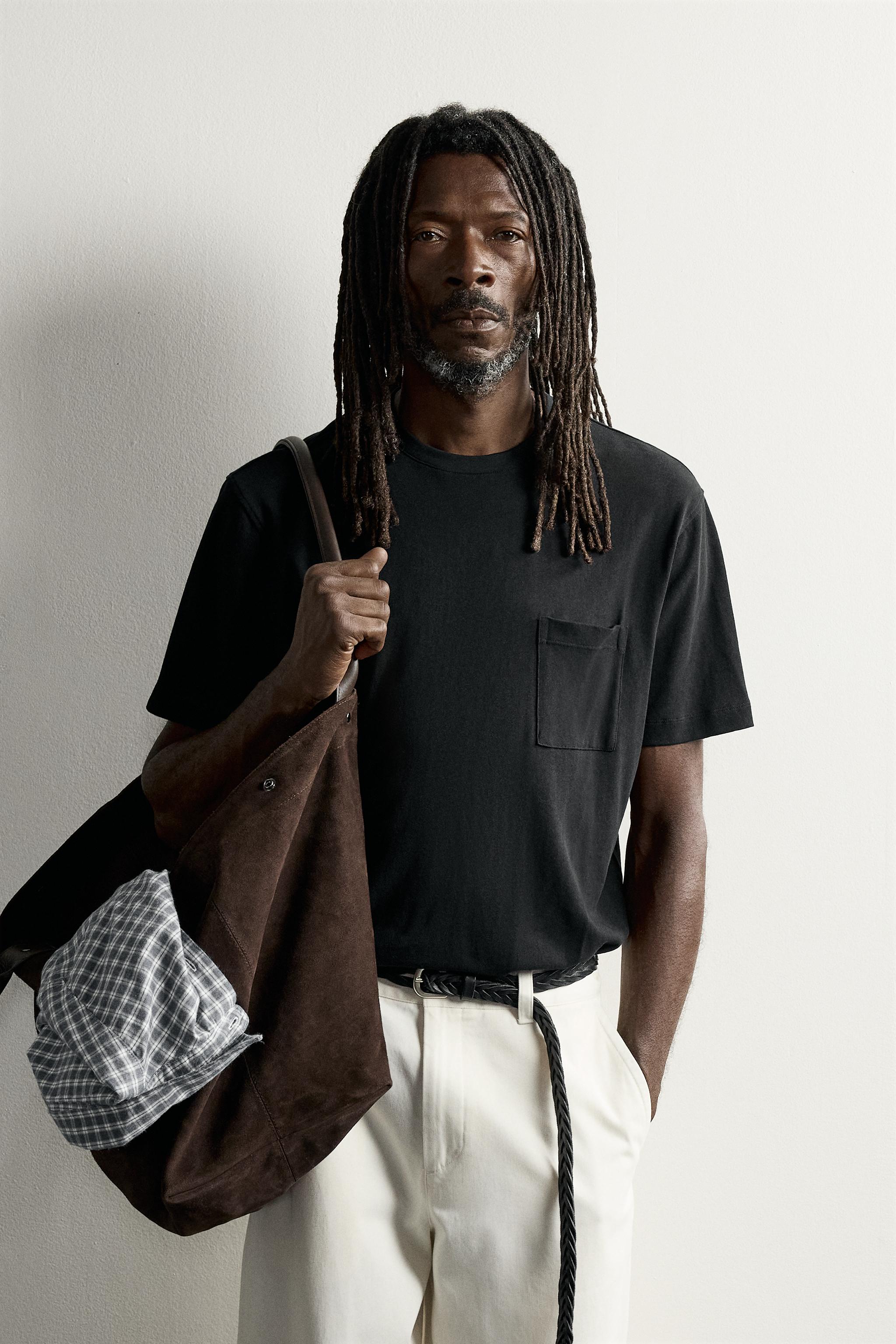 Мужские футболки Zara AARON LEVINE X ZARA POCKET T-SHIRT — фото 2