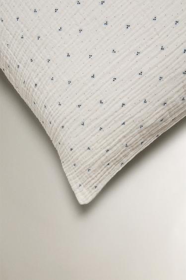 TAIE D’OREILLER ENFANT COTON POINTS - Bleu / Blanc de Zara - Image 3