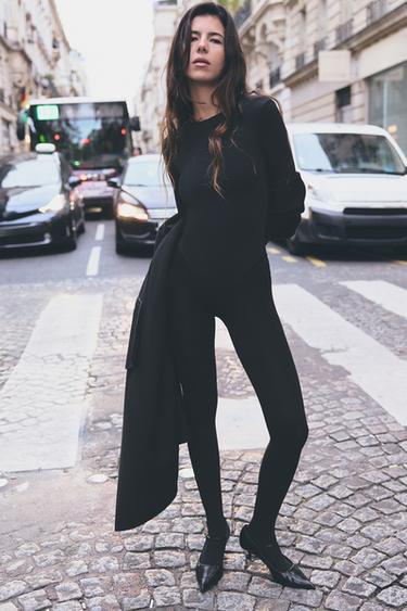 BODY POLIAMIDA MANGA LARGA - Negro de Zara - Imagen 0