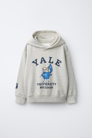 SUDADERA CAPUCHA ESTAMPADO YALE ™ - Gris vigoré de Zara