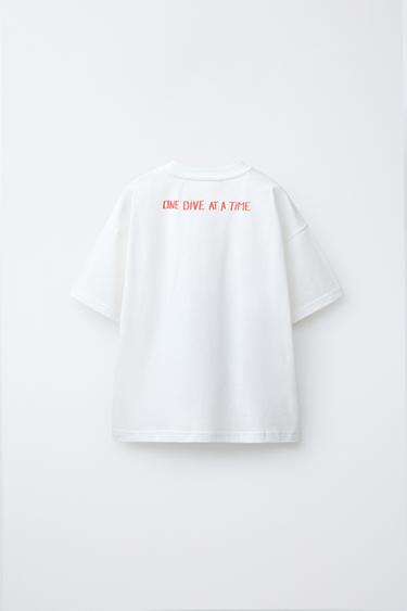 SHARK PRINT T-SHIRT - White by Zara - Image 1