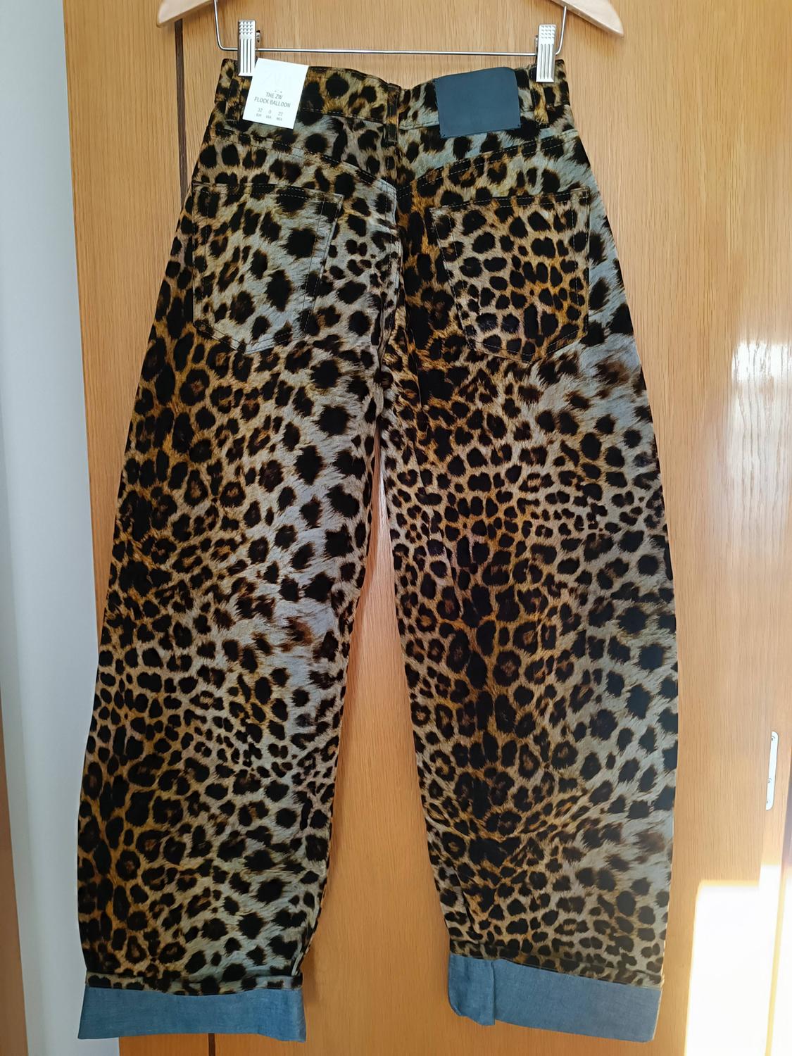 FLOCKED ANIMAL PRINT TROUSERS ZW COLLECTION LIMITED EDITION - Image 4