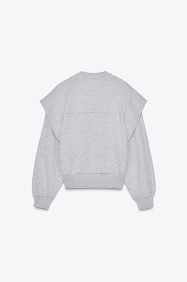 SWEAT HEAVY WEIGHT PLIS - Gris chiné de Zara - Image 4