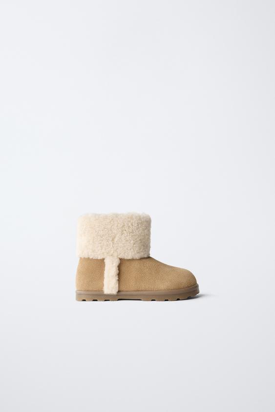BAREFOOT LINED BOOTS - Brown by Zara - Image 0
