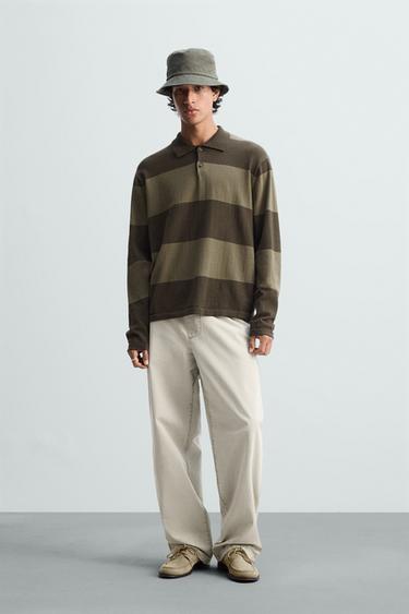 PANTALÓN WIDE FIT ALGODÓN - Beige claro de Zara - Imagen 0