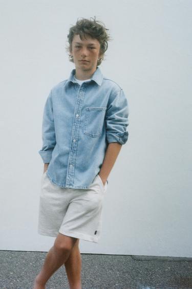 PLAIN BERMUDA SHORTS - Grey marl by Zara