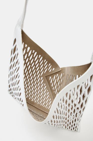 SAC SHOPPER EN CUIR POINTELLE -  de Zara - Image 9