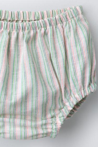 WAVY TRIM DRESS AND BRIEFS - Sea green by Zara - Image 3