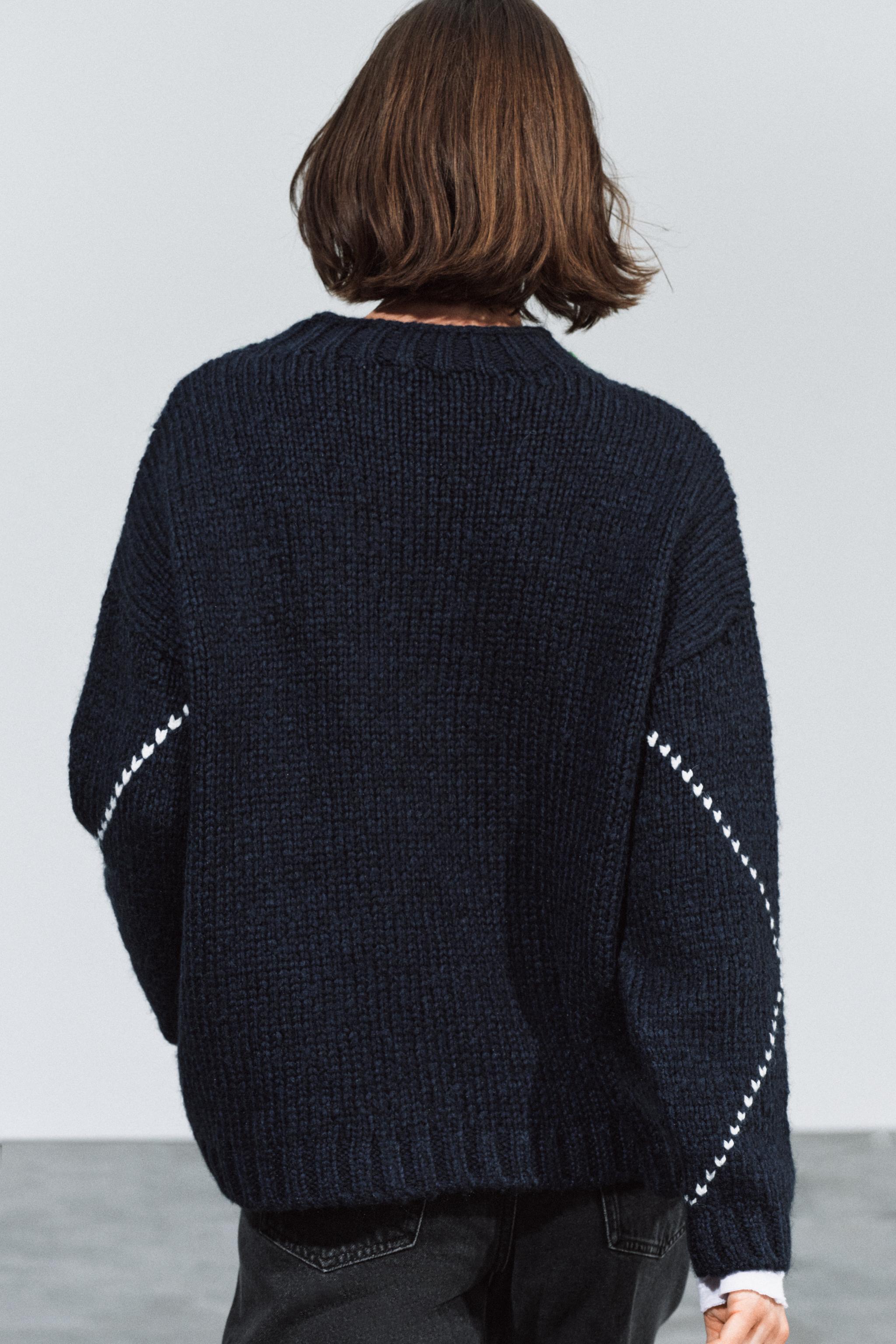 PULL OVERSIZE EN MAILLE À LOSANGES