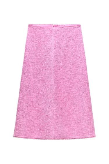 STRUCTURED JACQUARD MIDI SKIRT