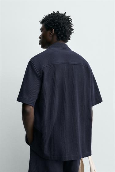 CHEMISE REGULAR FIT STRUCTURÉE - Bleu nuit de Zara - Image 2