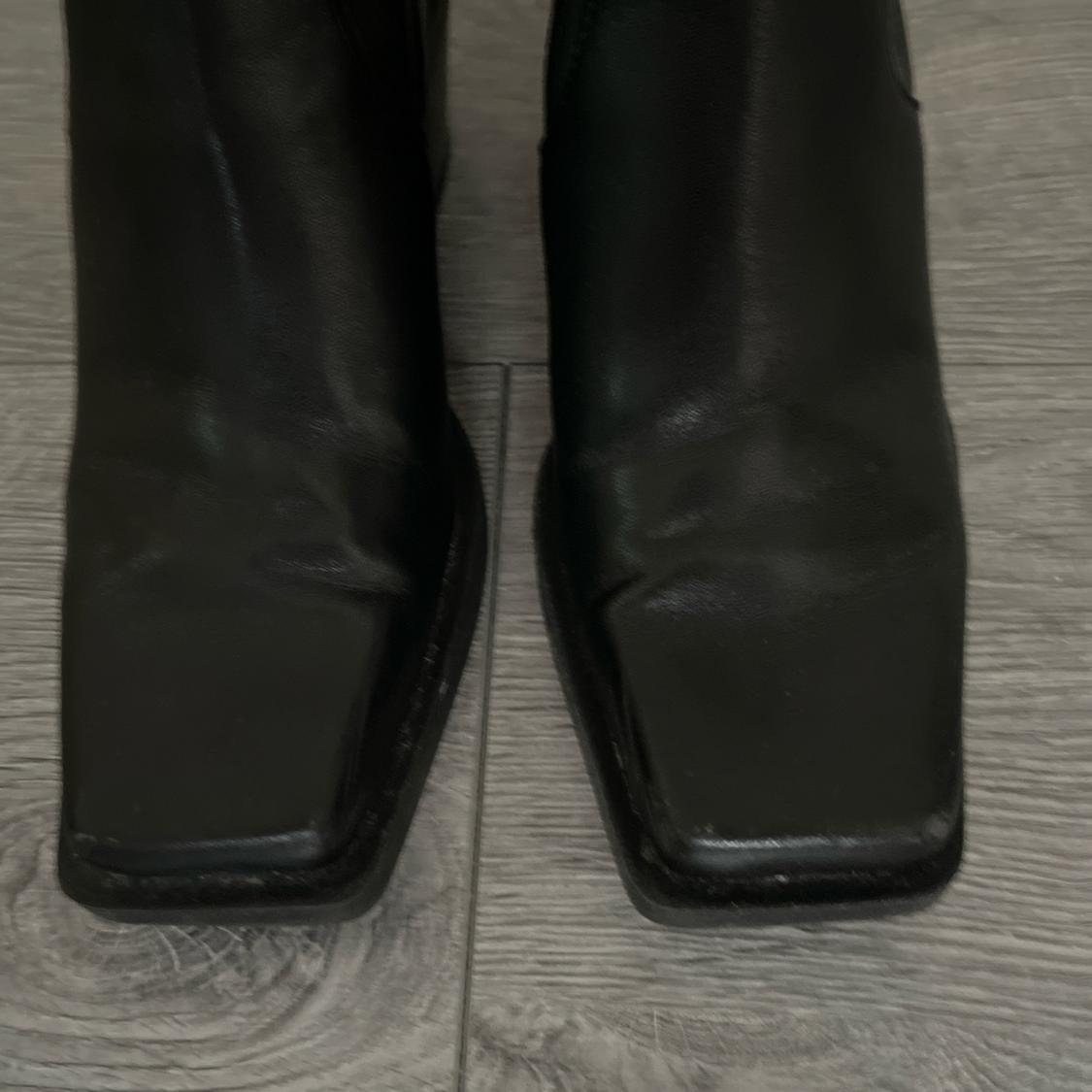 BLACK SQUARE TOE BOOTS - Image 5
