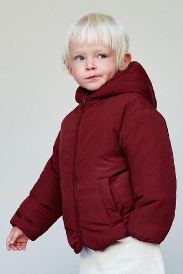 VESTE RÉVERSIBLE DÉPERLANTE EN MOUTON SYNTHÉTIQUE - Rouge foncé de Zara