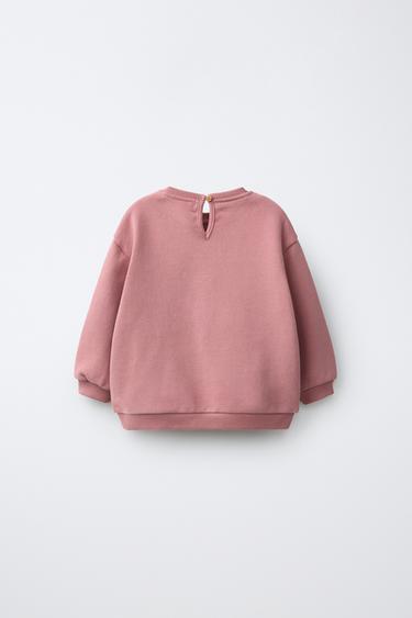SWAN APPLIQUÉ SWEATSHIRT — Dark pink 2
