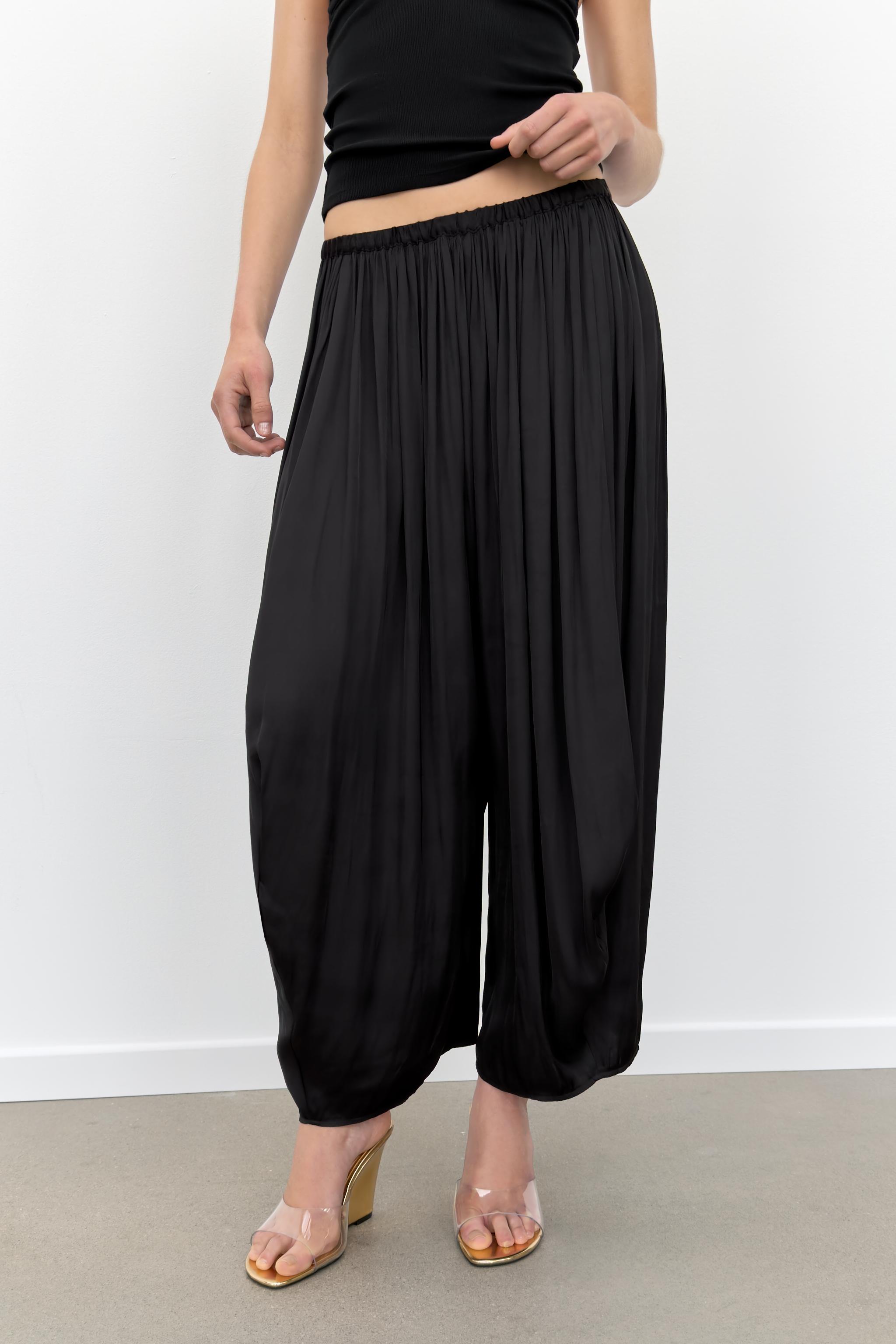 PLEATED SAROUEL TROUSERS - Black | ZARA Turkey