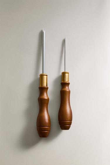 SCHRAUBENDREHER HOLZ STERN STAHL - Braun von Zara