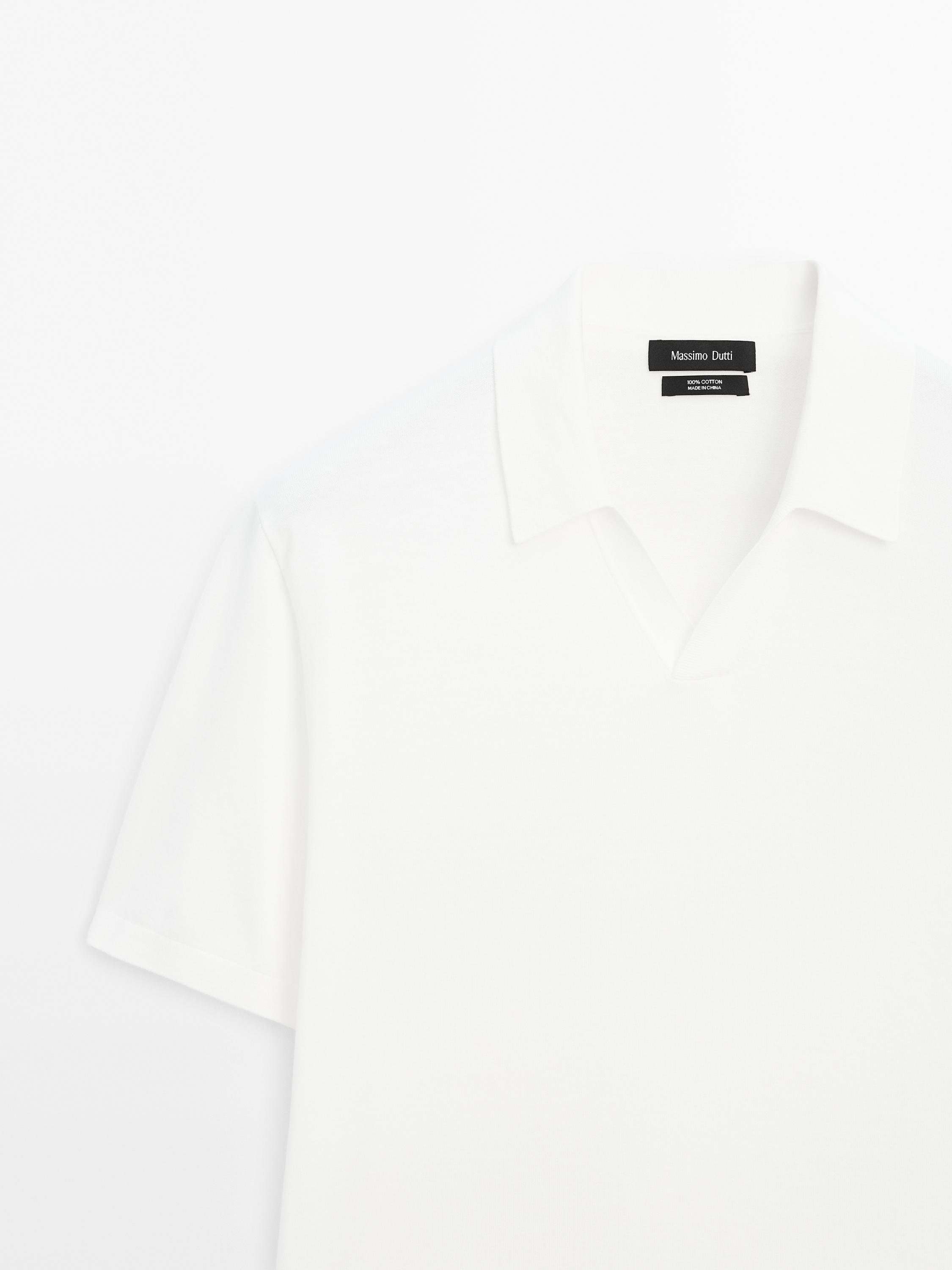 Polo en maille de coton à manches courtes