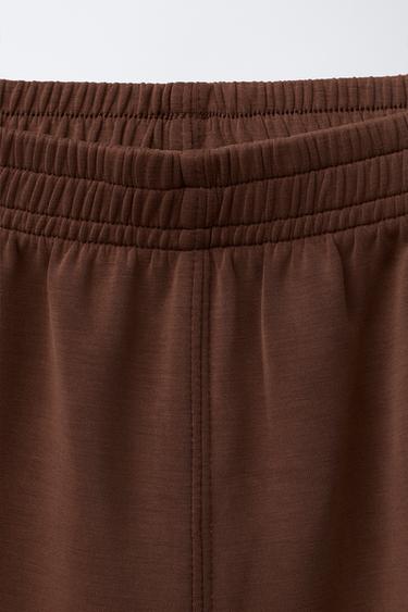 TROUSERS WITH MODAL AND CONTRASTING PIPING - Brown by Zara - Image 2