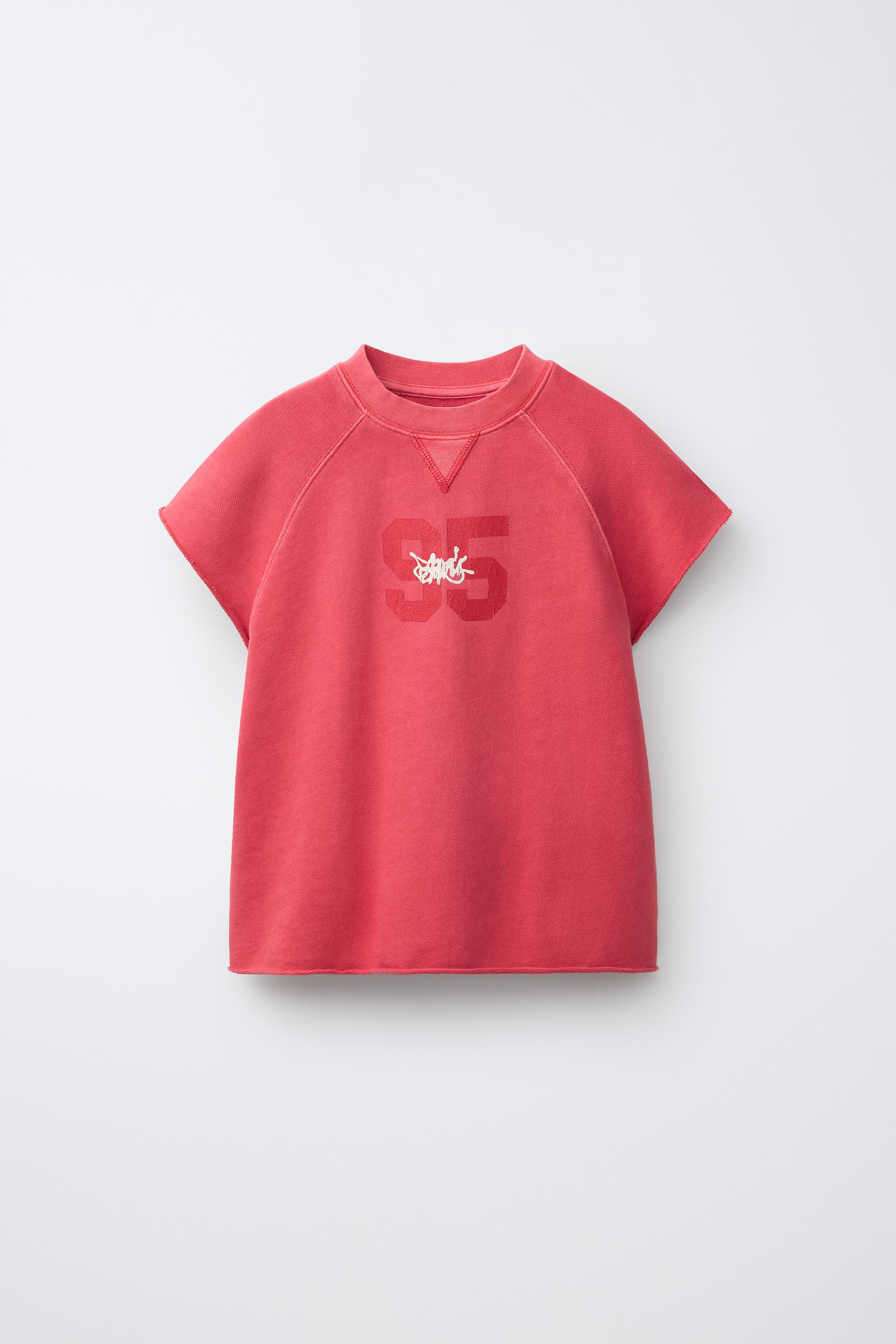Детские худи Zara NUMBER AND GRAFFITI SWEATSHIRT — фото 2