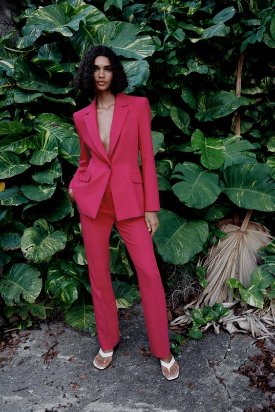 Pink Business Pant Suits Women, Pant Suit Women Formal Red