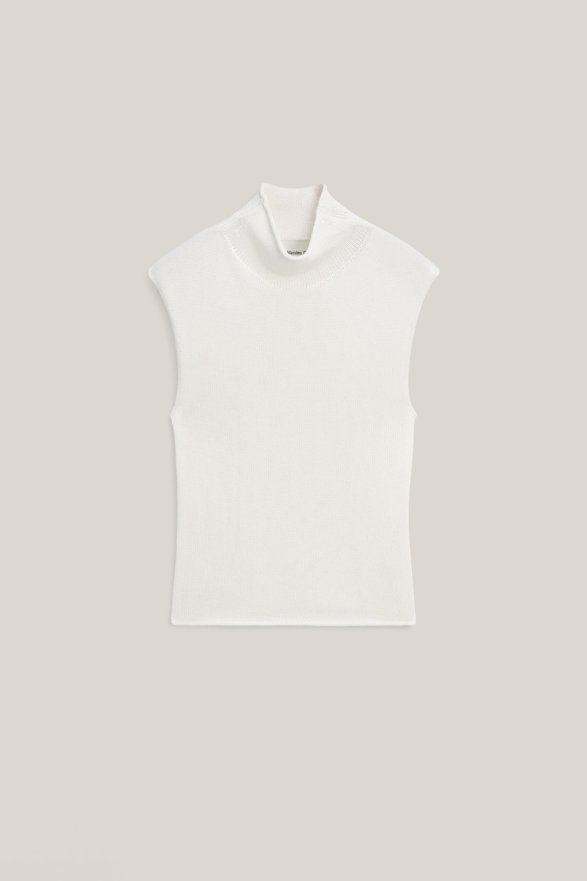 Top en maille de coton et soie à col montant - LIMITED EDITION