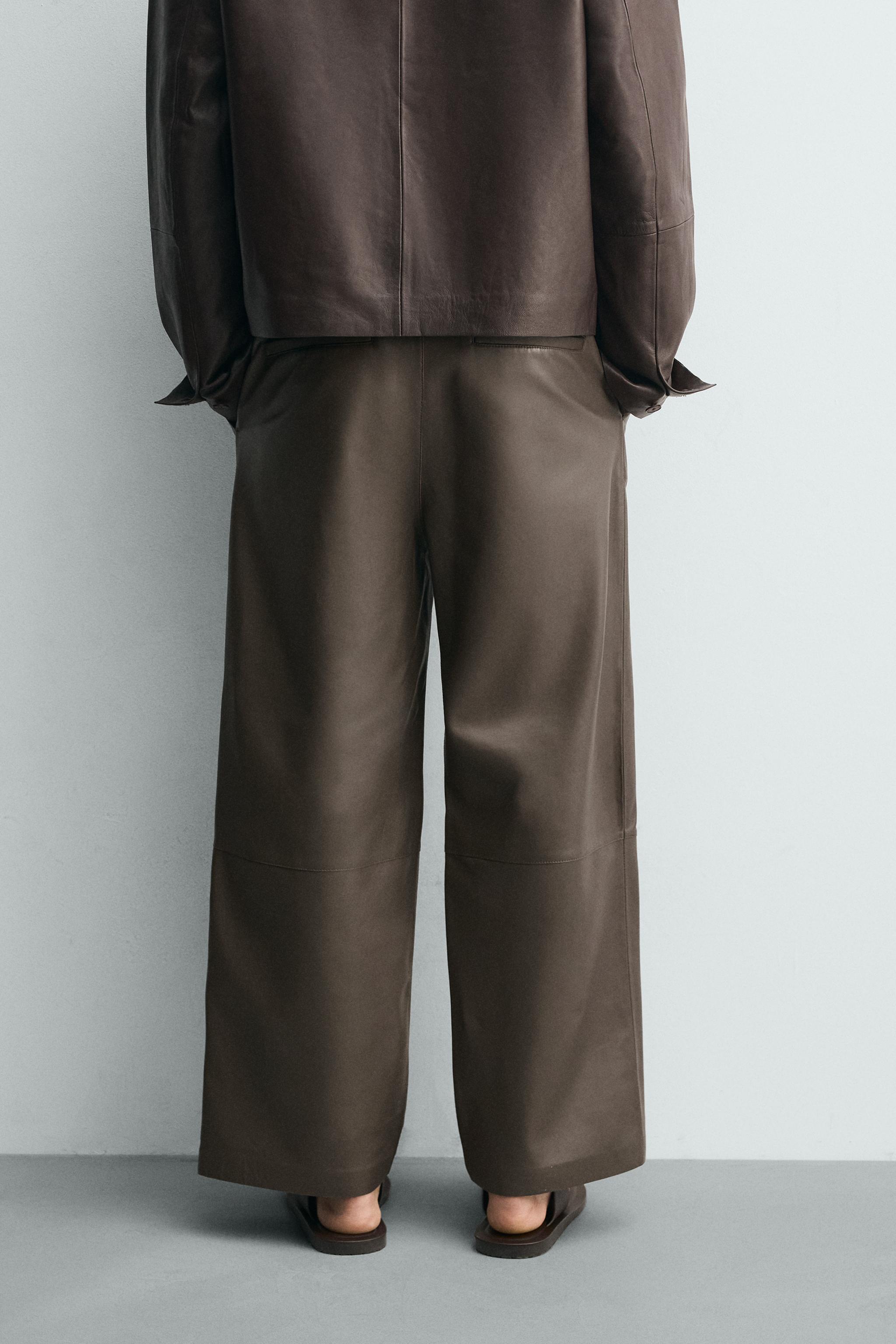 LEATHER BALLOON FIT PANTS