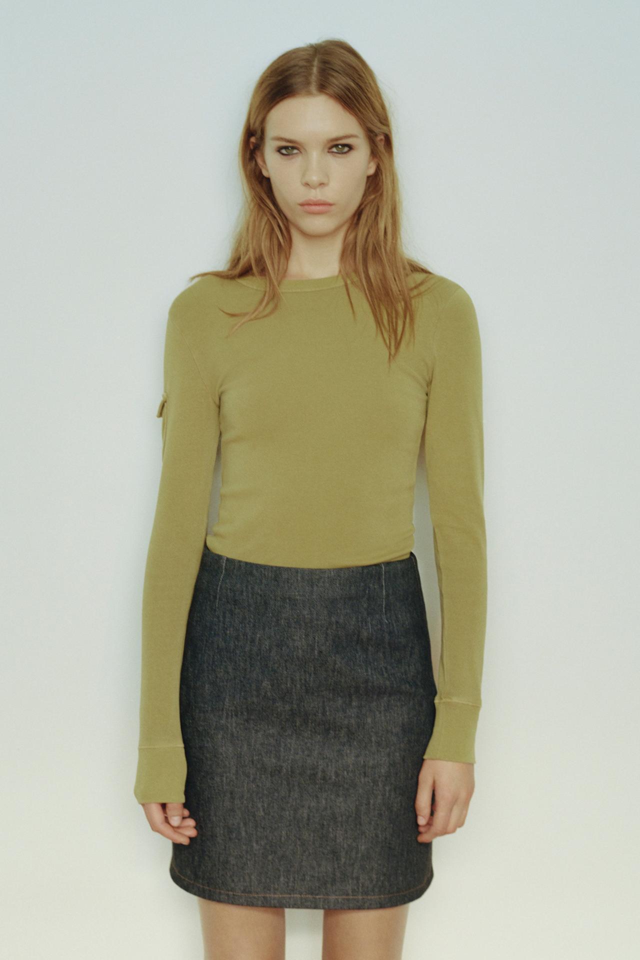 TRF DENIM SKIRT — Dark indigo
