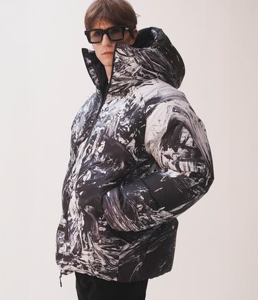 MARIO SORRENTI PRINTED PUFFER - Black / White by Zara