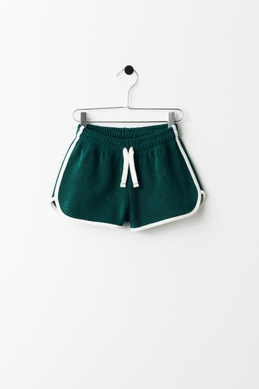 TERRY BERMUDA SHORTS PENN © - Green by Zara