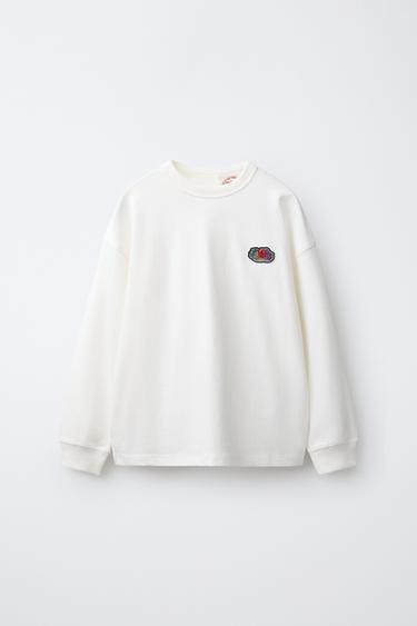 BRODERET FRUIT OF THE LOOM™ T-SHIRT - Hvid fra Zara