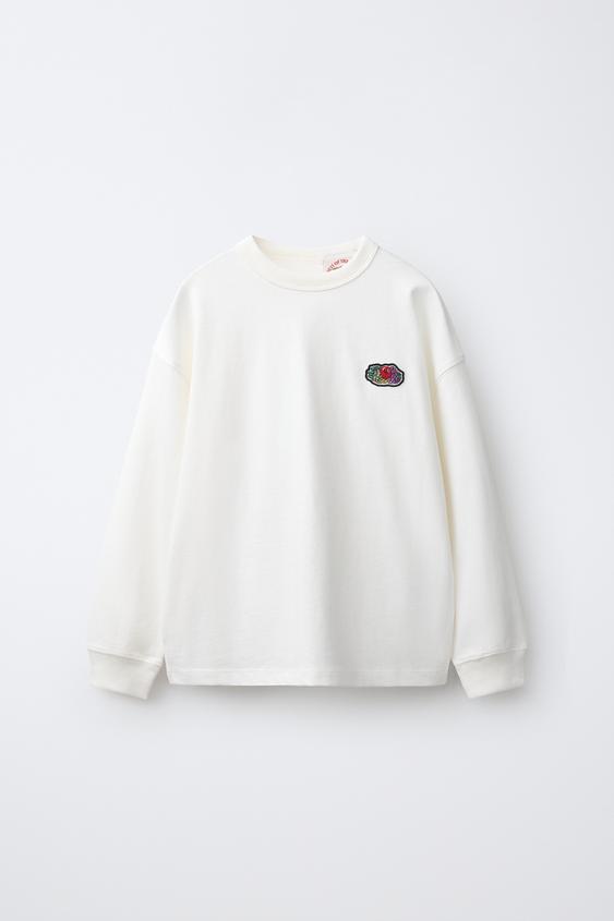 Zara MAJICA S VEZOM FRUIT OF THE LOOM™ – Bijela – Slika 0