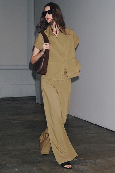 ZW COLLECTION VOLUME WAISTCOAT - camel by Zara
